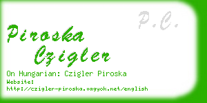 piroska czigler business card